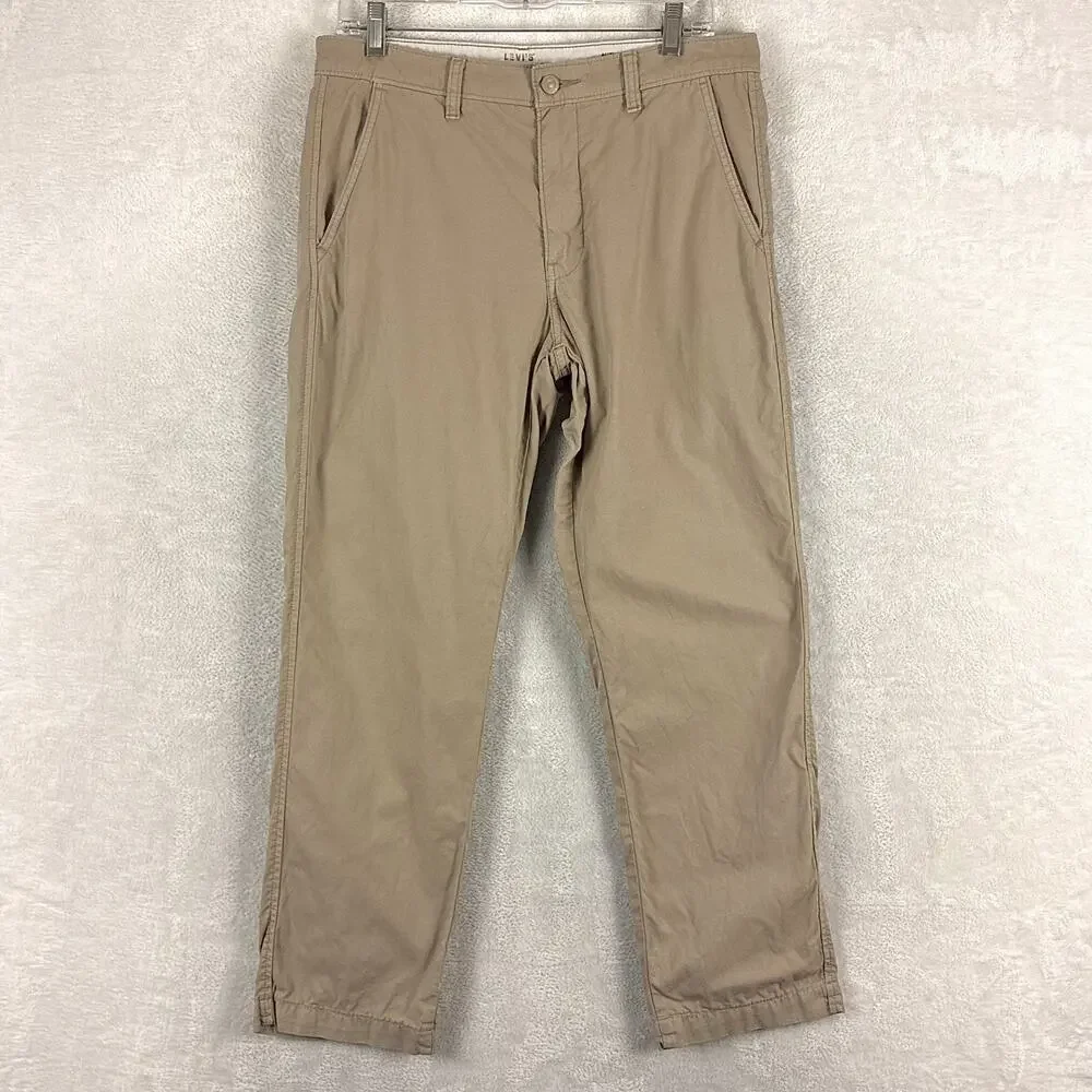 Levis XX Chino Pants Mens 31x30 (32x28) Beige Authentic Relaxed Workwear Classic